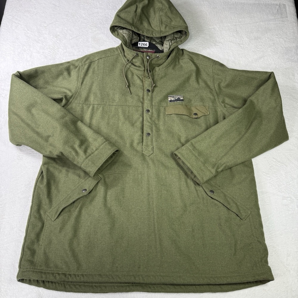 Patagonia Reclaimed Wool Snap-T Pullover Hoodie Mens 2XL 40th Anniversary Coat